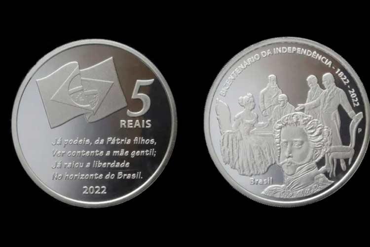 Nova moeda de R$ 5 comemorativa aos 200 anos da Primeira Constituição Brasileira