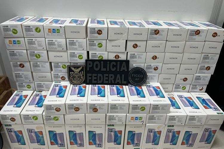 PF prende homem contrabandeando 160 celulares de SP para Macapá