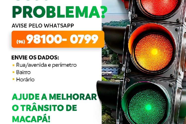 Companhia de Trânsito e Transporte disponibiliza contato para informar problemas com semáforos