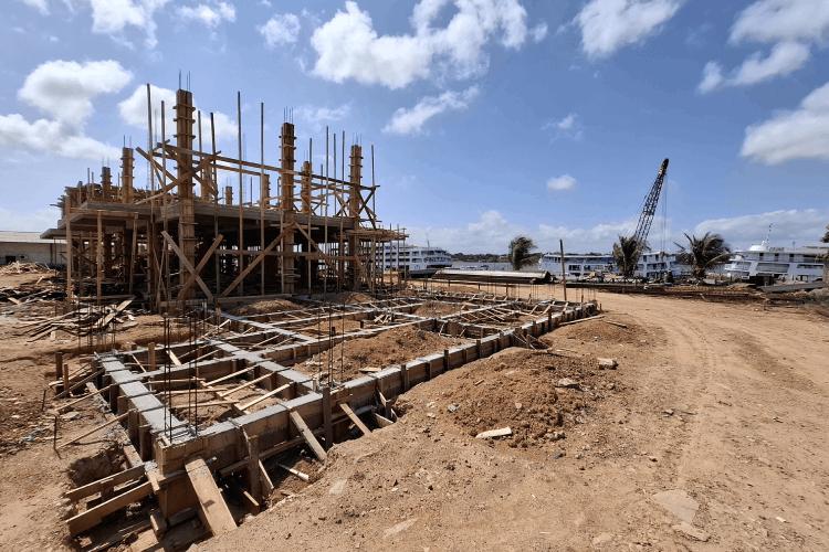 Em Santana, obras de construção do novo Terminal Hidroviário de Passageiros seguem avançando