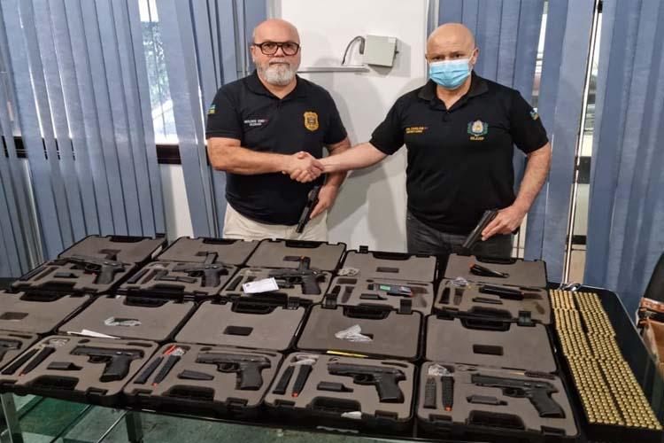 Polícia Civil recebe armamento e munições da Secretaria de Justiça